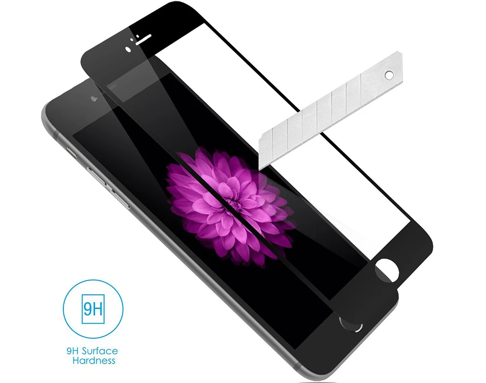 Защитное стекло для iPhone 7 8 SE 2020 Белый Черный iPhone7 iPhone8 Бесплатная доставка по