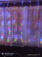 LED Garland Curtain Battery Fairy-Lights Window The on USB Christmas 3MX3M