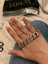 De moda simple exagerado de cadena de metal de Versión amplia de las mujeres pulseras de ins viento roja red mismo estilo de la joyería para las mujeres