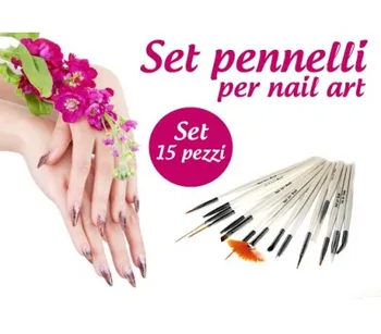 

Set 15 nail art brushes for reconstruction and nail decoration UV gel