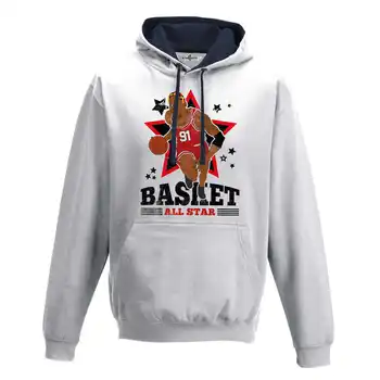 

Hood Sweatshirt Bico Basketball Vintage Spoof Dennis All Star Rodman The Worm 2 S