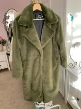 Abrigo de piel de imitación de conejo para mujer, abrigo largo de lujo, tapeta holgada, abrigo grueso y cálido de talla grande, abrigos de felpa para invierno
