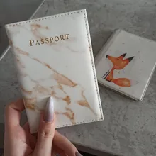 Funda de pasaporte para hombre y mujer, de cuero sintético, estilo de mármol, tarjetero de viaje, porta pasaporte, paquete, BILLETERA, bolso