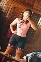 Conjunto de equipo profesional de triatlón para mujer, sudadera de manga corta, medias sexys de una pieza, traje de baño para montar en bicicleta