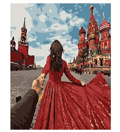 

Paint by Numbers , beginner to Advanced Number Painting Kit - Fun DIY Adult Arts and Crafts（ holding hands）