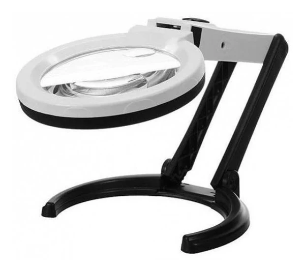  Magnifier Kromatech table/8x 90/25mm foldable with backlight (10 LED) MG3B-1B