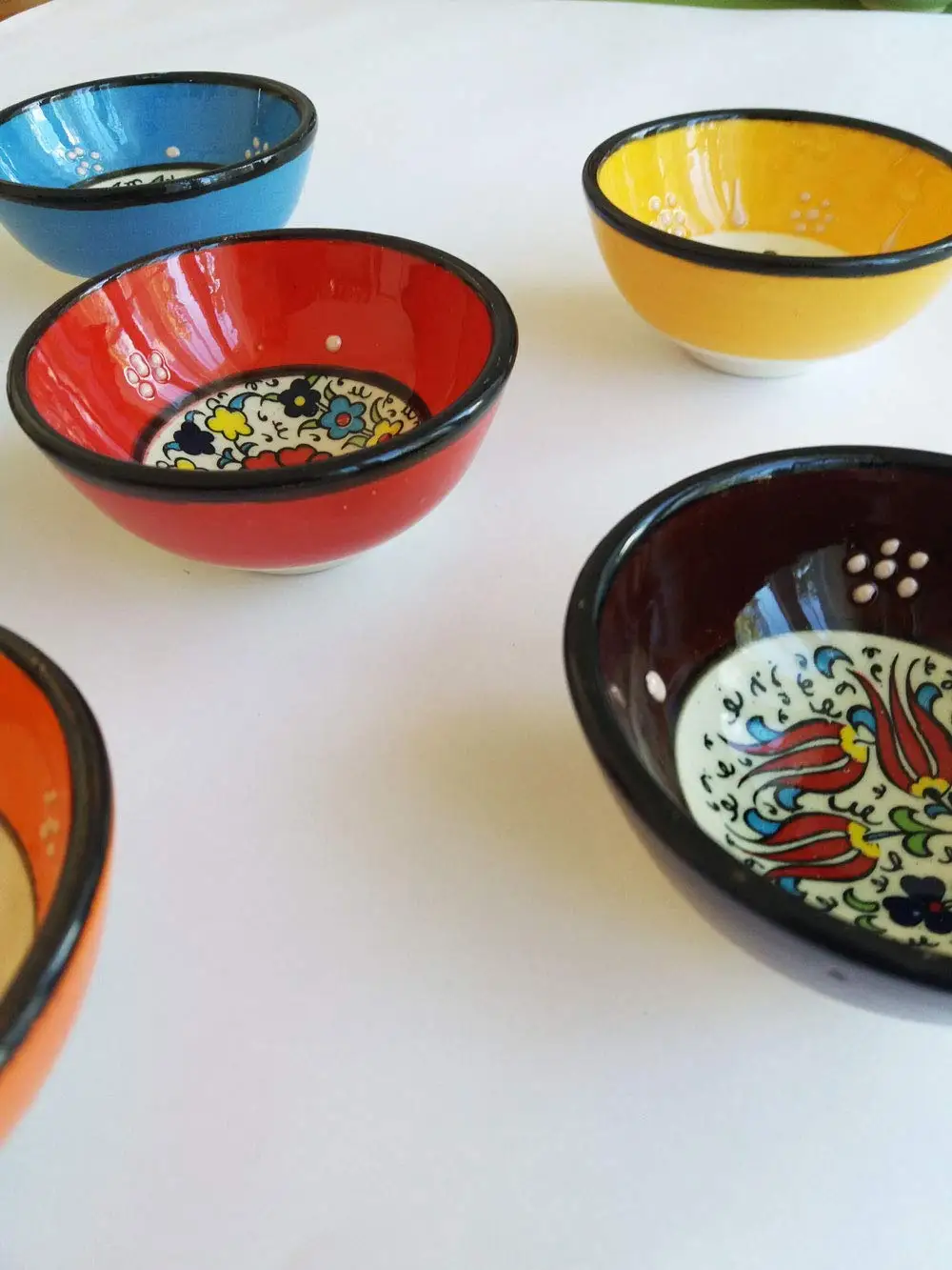 44- Anatolian Turkish Ottoman Japanese Decorative Ceramic Bowls Set of 3 Turkish Small Finger Serving Bowls Turkish Iznik Raised Handmade Porcelain Bowl Rice Bowls Made in Turkey Christmas Gift