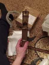 Basin Faucet Hot-And-Cold-Water-Tap Bamboo-Style Bronze Single-Handle Antique Brass Finish
