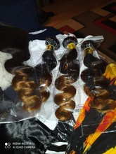 Lace Closure Bundles Weaves-Extension Remy-Hair Body-Wave Spark Ombre 100%Human-Hair