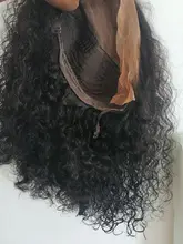 Rizado de la onda de agua Bob peluca del pelo humano del frente del cordón pelucas con minimechones pelo brasileño BOB corto peluca para las mujeres negras