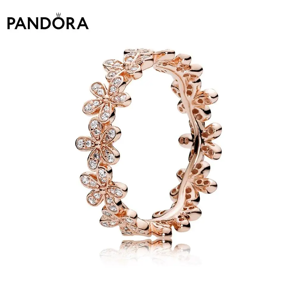 Кольцо PANDORA &quotЛогомания&quot ювелирный сплав прозрачный цирконий оригинал |