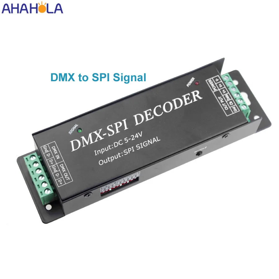 

DC 5V 12V 24V Pixel Rgb Dmx Decoder Ws2801 Ws2811 Ws2812b Dmx Spi Decoder DMX200 Dmx512 Decoder Dmx 512 to Spi Signal