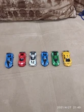 6 unids/set Mini coche de juguete modelo de fundición Tire hacia atrás coche de carreras de simulación autobús camión vehículo lindo juguetes de plástico para niños regalos
