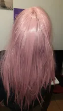 Wignee-Peluca de cabello sintético para mujer, cabellera artificial largo liso de color rosa para Cosplay, fiesta, a diario, resistente al calor, sin pegamento