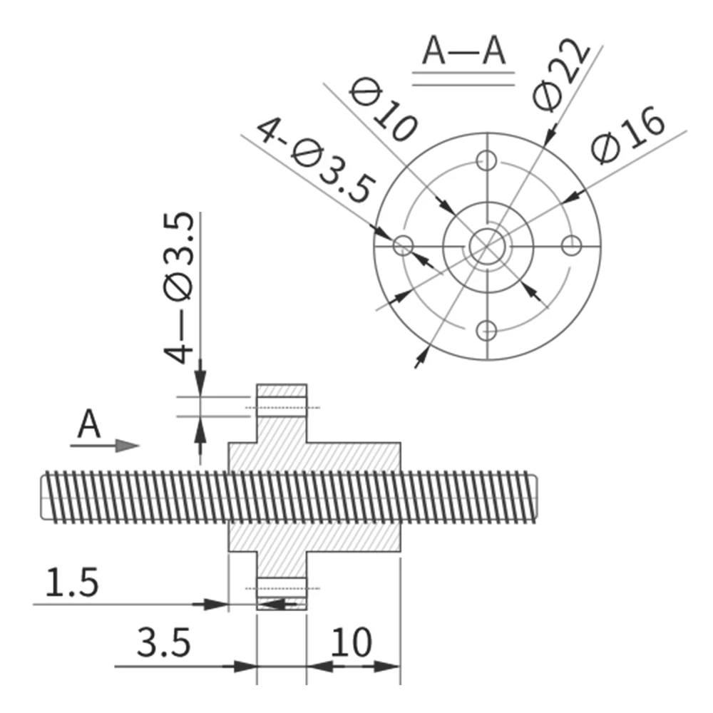 2 PCS 3D Printers Parts T8 Lead Screw 200mm 250mm 300mm 330mm 350mm lead screw 8mm Trapezoidal Screws Copper Nuts Leadscrew Part