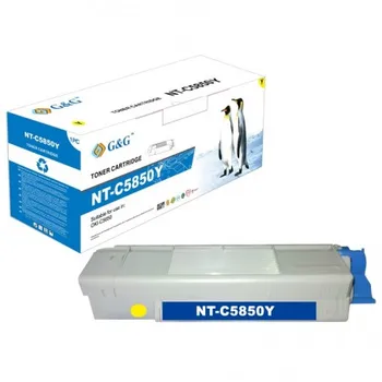 

Compatible G & G OKI C5850 C5950 MC560 yellow TONER cartridge 43865721 pages