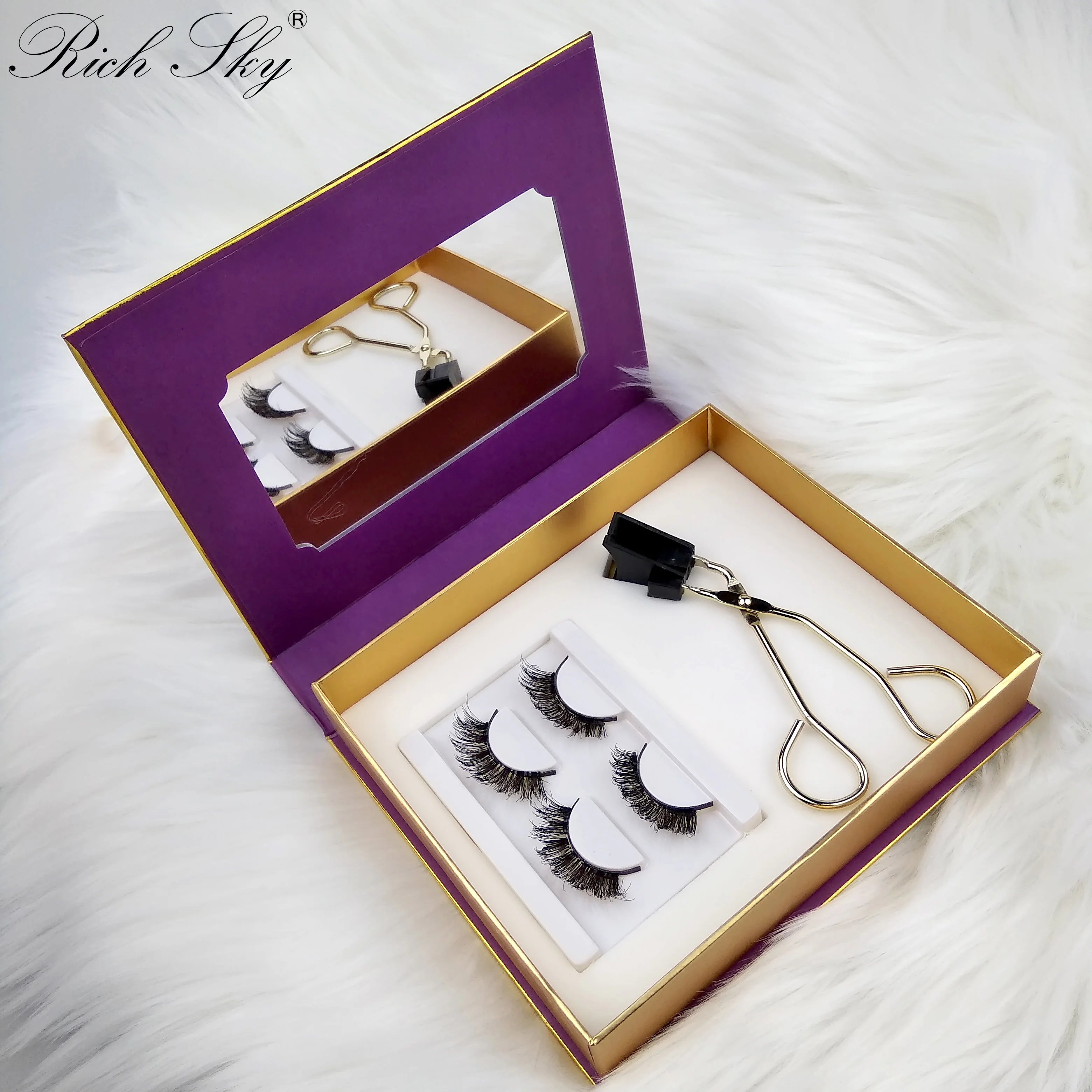 Rich Sky New Style Lashes 8d Quantum Magnetic Eyelash Suit Four pairs of eyelashes and Quantum Eyelash clamp Rich Sky New Style Lashes 8d Quantum Magnetic Eyelash Suit Four pairs of eyelashes and Quantum Eyelash clamp