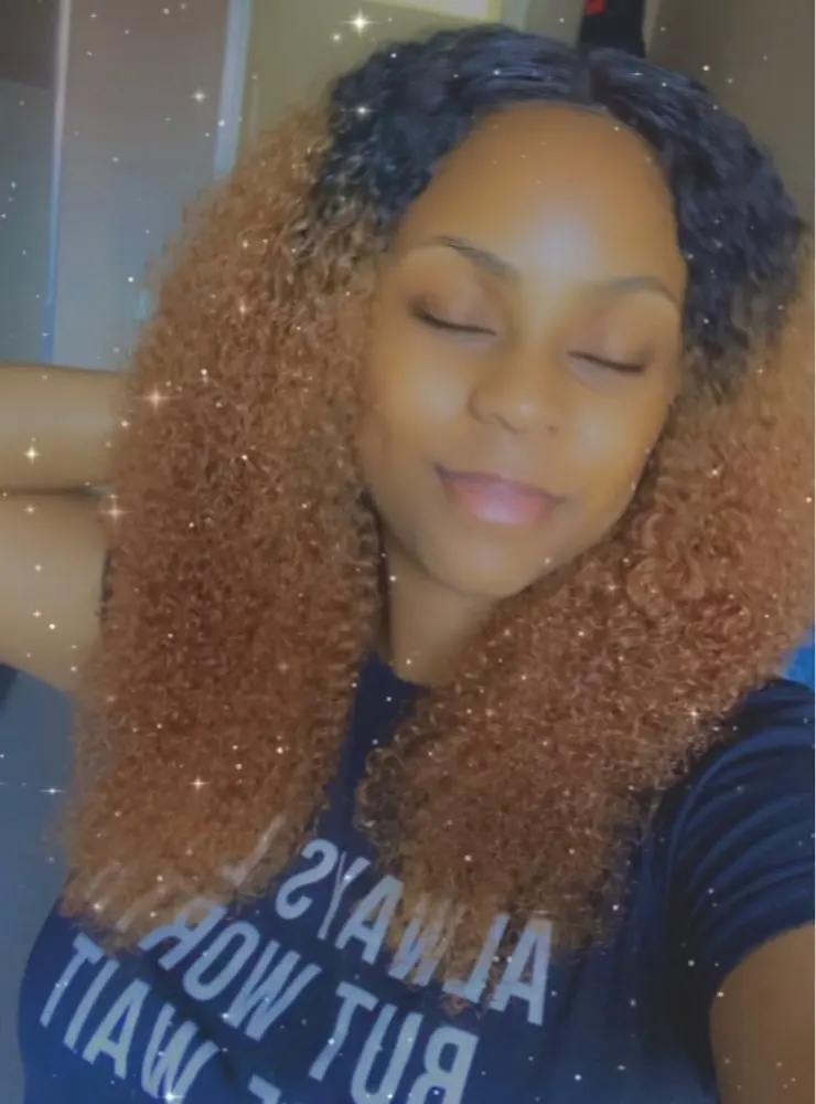 Ombre Bundles Brazilian Kinky Curly With Closure photo review