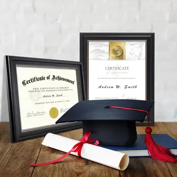 

Memorial photo Frame for Couple Personal Family Document With glass Mat Display Personal Diploma/Certificate Classy Red Frame_