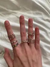 Conjuntos de anillos coreanos para mujer, joyería Pop sencilla, anillos de oro a la moda, venta al por mayor, 2020