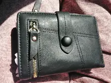 Wallet Short Clutch Small Fashion Lady Pu Solid Hasp Women Matte