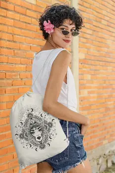 

Angemiel Bag Triangle Hole Facing Witch Cloth Backpack