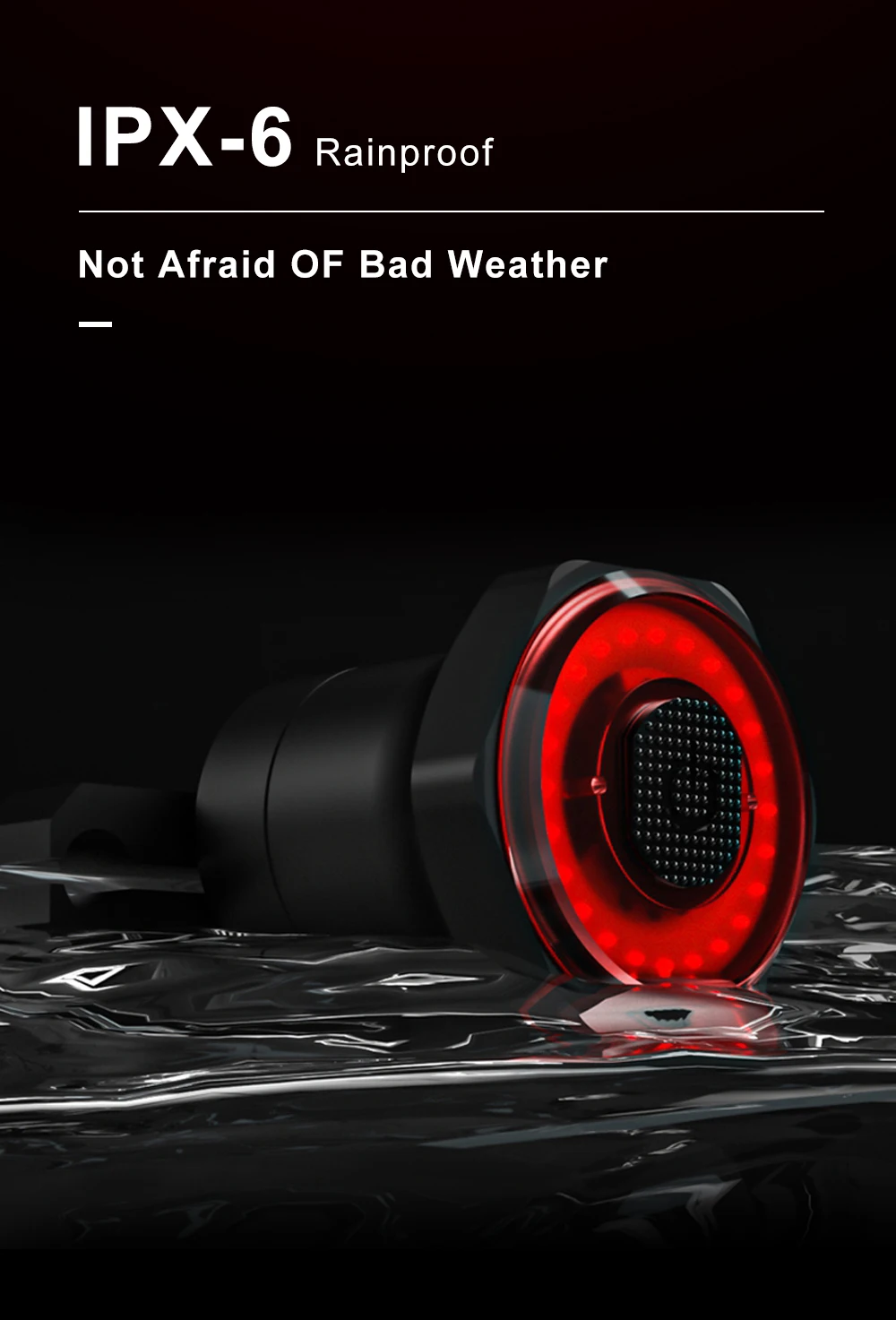 MEROCA Rear Light Bicycle Smart Sensor Brake Tail Light Rechargeable Lamp Taillight MTB Bicycle lantern Cycling Bike Accessories