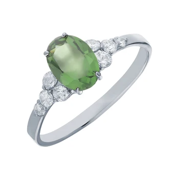 

Silver ring with Topaz and cubic zirconia sunlight sample 925