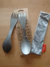 Titanium Spoon Tableware Fork Ultralight Tito Outdoor Camping Picnic Pure