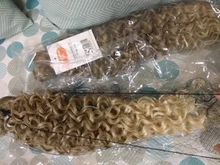 Ídolo de moda Afro rizado pelo sintético resistente al calor, paquetes de pelo de onda profunda extensiones marrón 2 unids/lote 26 pulgadas de la armadura del pelo