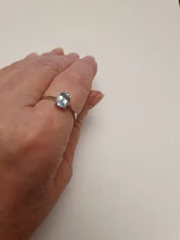 JewelryPalace-anillo de compromiso plata de primera ley y Topacio azul para mujer, sortija, plata esterlina 925, piedra preciosa, 925 anillos de plata esterlina solitario