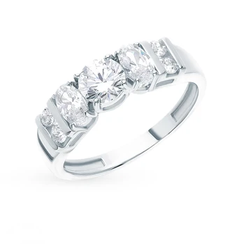 

Silver ring with cubic zirconia sunlight sample 925