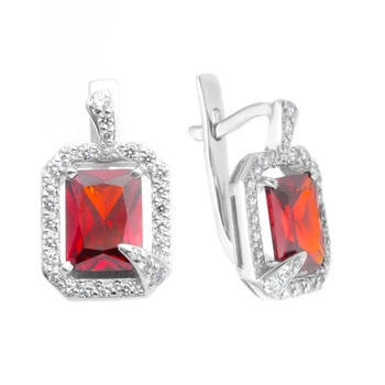

Earrings made of silver with cubic zirconia Sint.