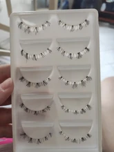 Pestañas postizas de fondo, 5 pares, bajo las pestañas, super suaves, transparentes