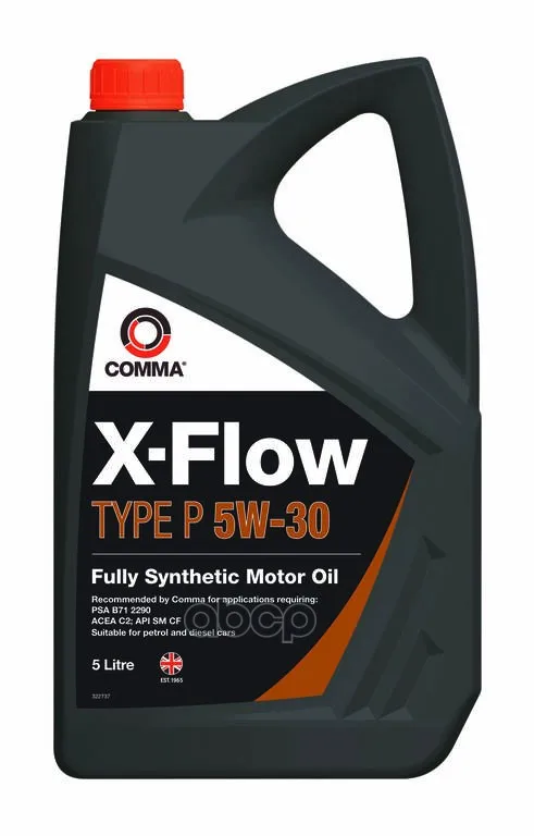 COMMA Масло Моторное 5w30 Comma 5л Синтетика Xflow Type P Comma Xfp5l
