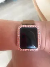 Funda de diamante para Apple Watch 5, 44mm, 40mm, iWatch Series 4, protector de pantalla, funda de PC para Apple Watch 3, 38mm, 42mm