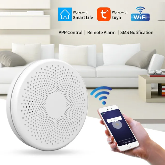 Tuya WiFi  Smoke and Carbon Monoxide Detector APP Control Smart Wireless Combination CO2 in1 Alarms smoke and co 2in1