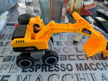 Excavadora de juguete de simulación clásica para niños, minicamión de juguete para niños