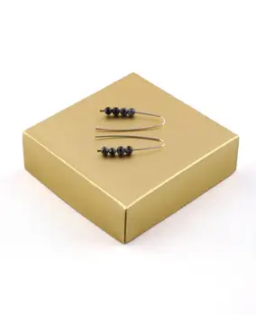 

Goo Design Minimal 925Ayar Silver PCs Set Obsidian Earrings