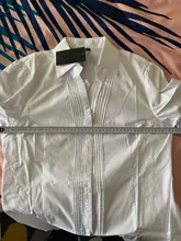 White Blouse Bodysuit Women Shirts Front-Pleated Black Turn-Down-Collar Ladies Tops Office