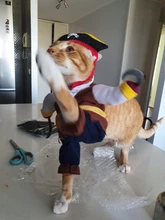 Funny Cat Costumes Pirate Suit Cat Clothes Kitty Kitten Corsair Halloween Costume Puppy