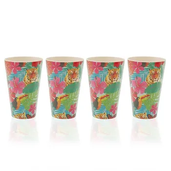 

Set of glasses Jungle Bamboo Fibre (8,3 x 13 x 8,3 cm) (4 pcs)