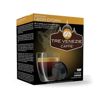 

LEON D'ORO, 16 capsules Tre Venezie compatibes Lavazza to mode mio
