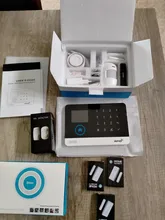 Inalámbrico Tuya APP SIM GSM casa RFID de seguridad antirrobo LCD teclado táctil sistema de alarma WIFI/GSM kit de Sensor ruso español voz