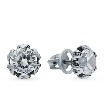 

Silver earrings with cubic zirconia sunlight sample 925