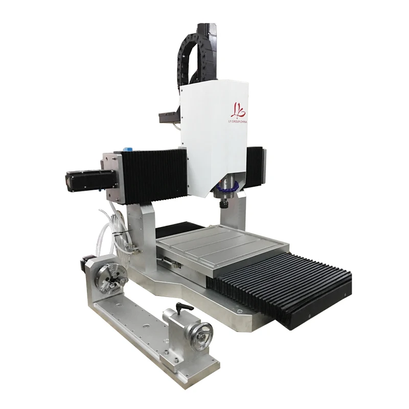 LY 4040 full cast aluminum 1.5KW 2.2KW 3.5KW CNC engraving machine engrave router 4 axis Step motor version Z axis height 250mm