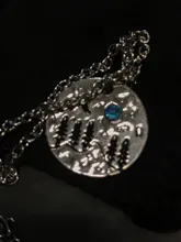 Collar de plata de Color plateado con dije en forma de montaña, colgante de cadena con dije de luz de luna para mujer, collar llamativo, joyería de fiesta