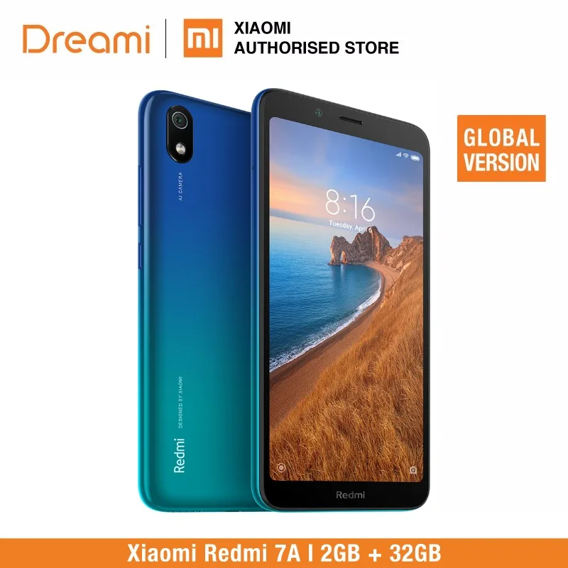 Глобальная версия Xiaomi Redmi 7A 32 ГБ rom 2 ГБ ram(абсолютно новая и герметичная) 7a 32 ГБ - Цвет: Blue 32GB