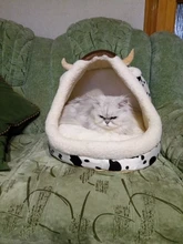 Cama de perro Universal cerrado para las cuatro estaciones, casa de perro pequeño osito, extraíble, casa para gato, suministros cálidos para mascotas de invierno