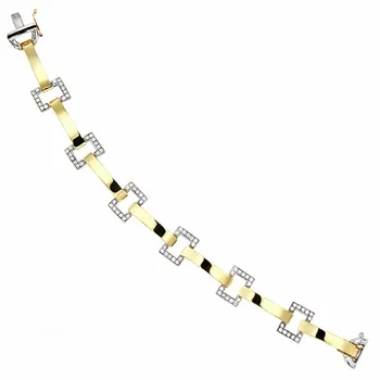 

18k gold bracelet two-color 20cm. [AA1695]
